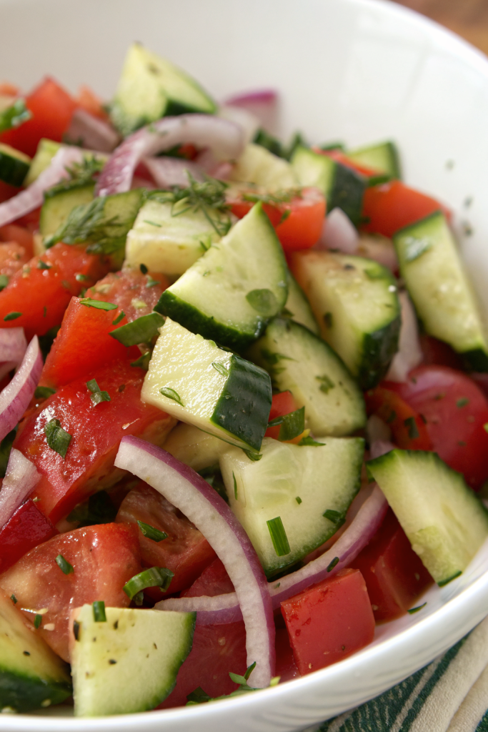 Spiced Cucumber Onion and Tomato Salad Recipe