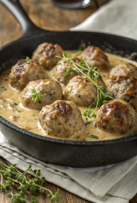 Turkey Meatballs in Pumpkin Sage Sauce Recipe
