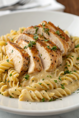 White Cheddar Chicken Pasta Recipe