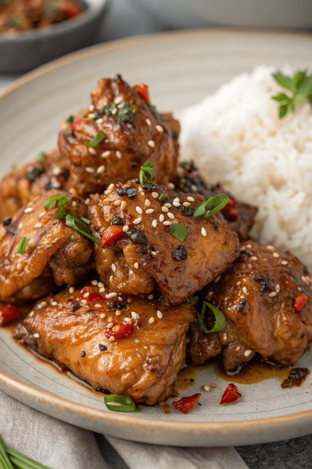 Air Fryer Korean Soy Garlic Chicken Thighs Recipe