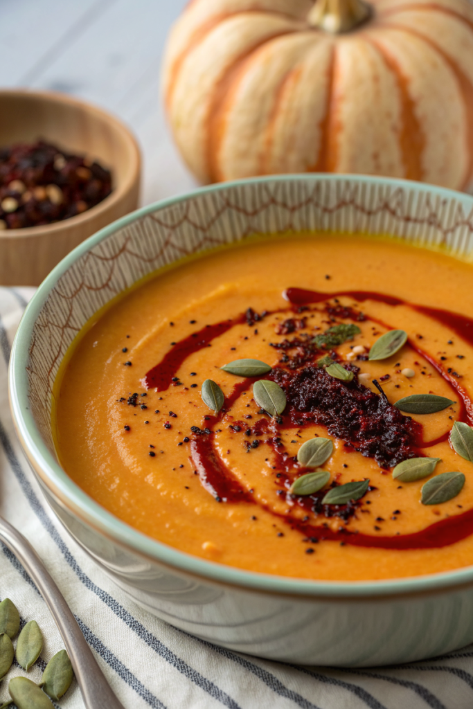 Autumn-Spiced Roasted Pumpkin Soup Recipe