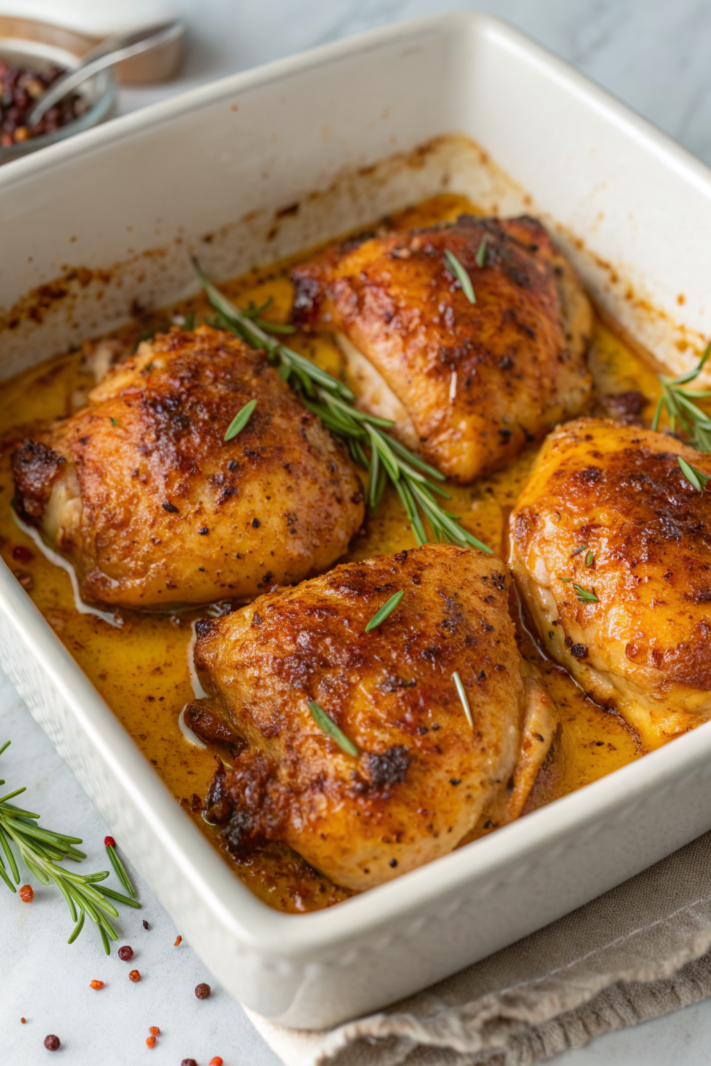 Baked Honey Mustard Chicken Thighs Recipe