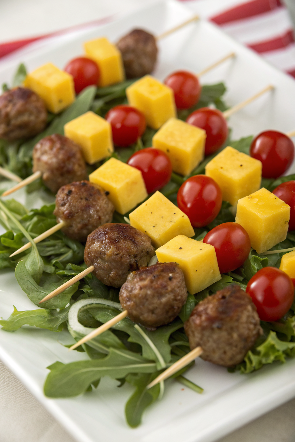 Cheeseburger Meatball Kabobs Recipe