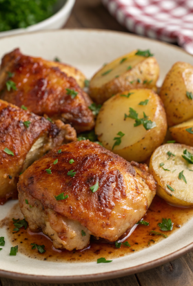Chicken Thighs with Potatoes Recipe