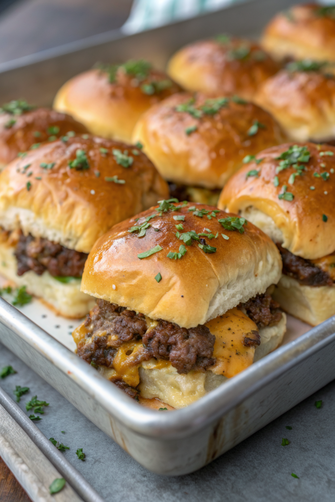 Classic Cheeseburger Game Day Sliders Recipe