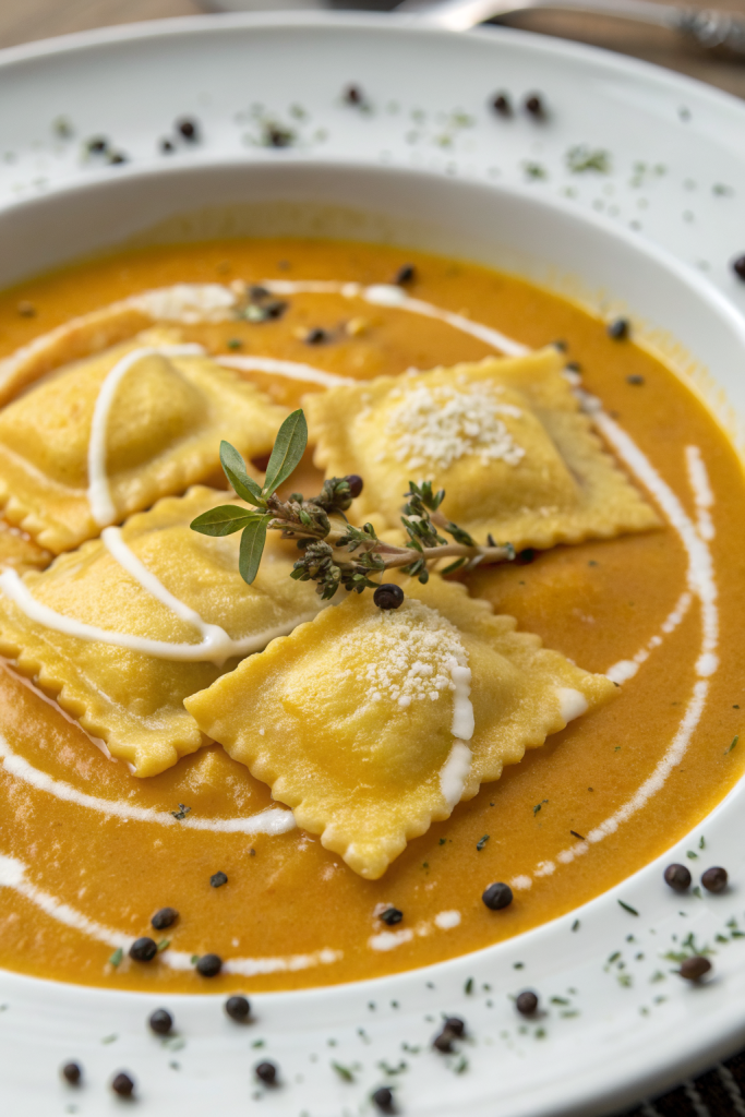 Creamy Butternut Ravioli Soup Recipe