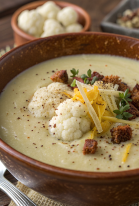 Creamy Roasted Cauliflower Soup Recipe