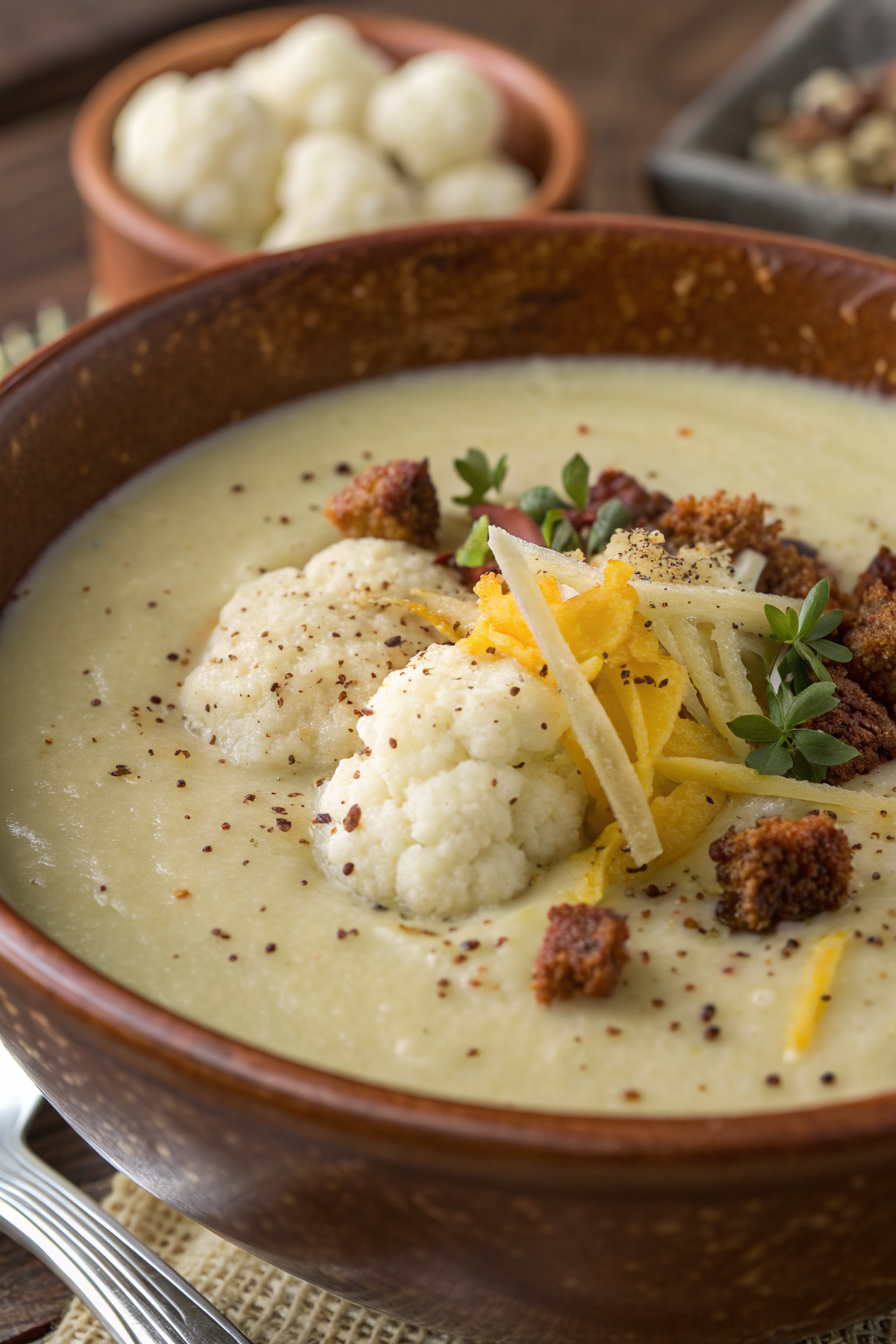 Creamy Roasted Cauliflower Soup Recipe