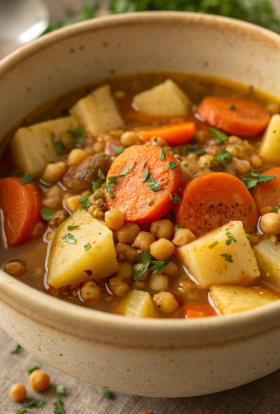 Easy Lentil Potato Soup Recipe