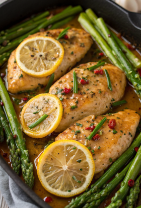 Lemon Dill Butter Garlic Chicken and Asparagus