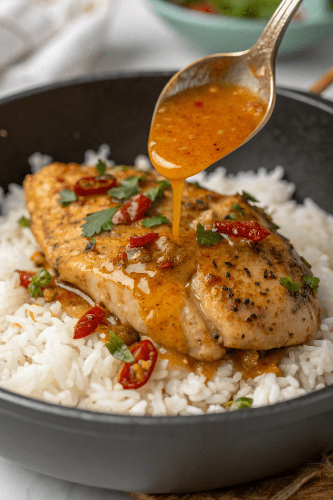 Lemon Pepper Chicken Thighs with Rice Gravy