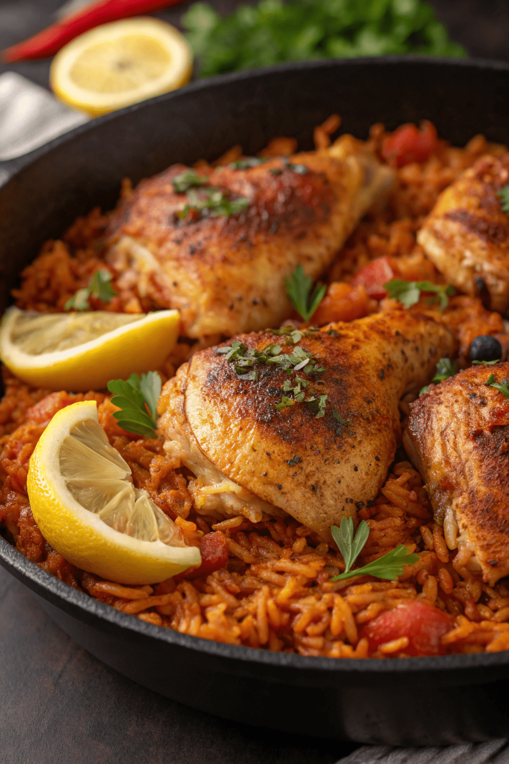 One Pan Spanish Chicken Rice Recipe