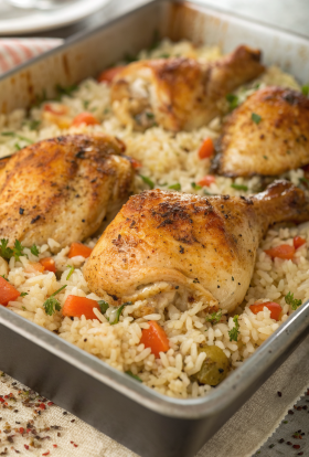 Oven Baked Chicken Rice Recipe