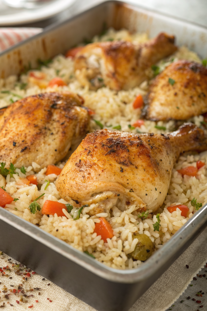 Oven Baked Chicken Rice Recipe