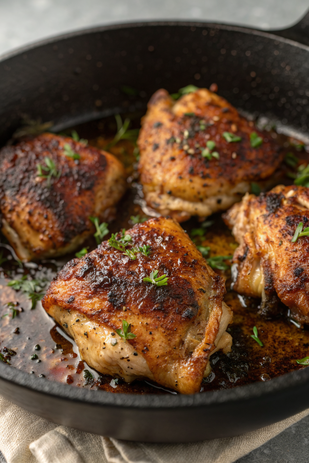 Pan Seared Chicken Thighs Recipe