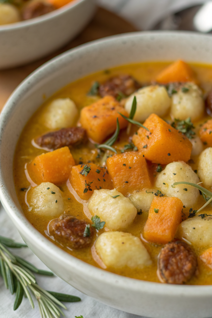 Savory Butternut Squash Gnocchi Soup Recipe