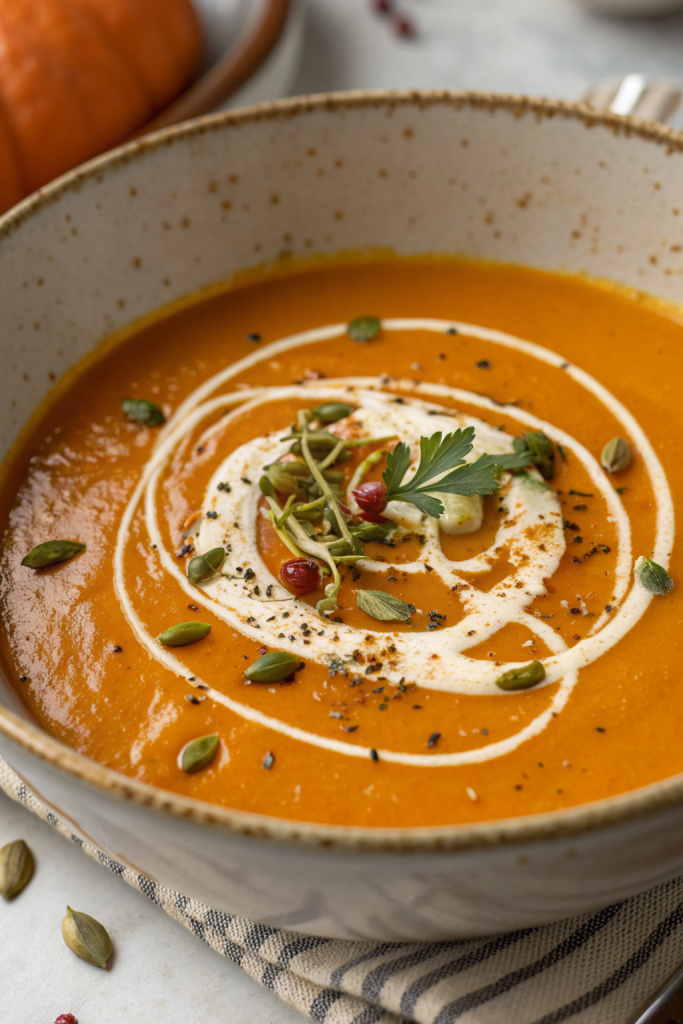 Spicy Butternut Squash Sweet Potato Soup Recipe
