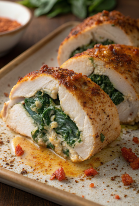 Spinach Stuffed Chicken Breasts Recipe