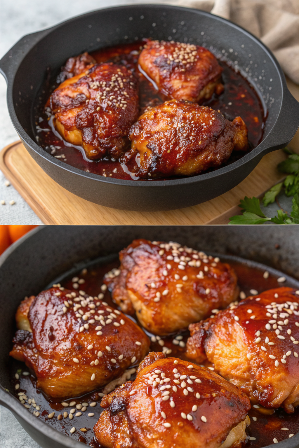 Sticky Baked Chicken Thighs Recipe