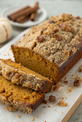 Banana Pumpkin Bread with Streusel Topping