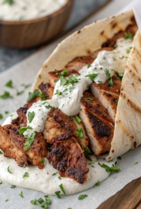 Chicken Shawarma with Garlic Sauce Recipe