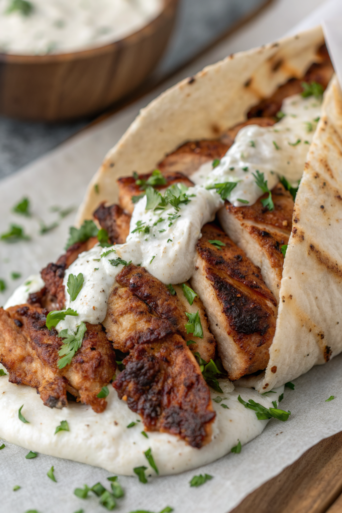 Chicken Shawarma with Garlic Sauce Recipe