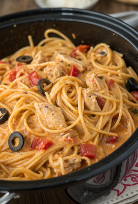 Classic Crockpot Chicken Spaghetti Recipe
