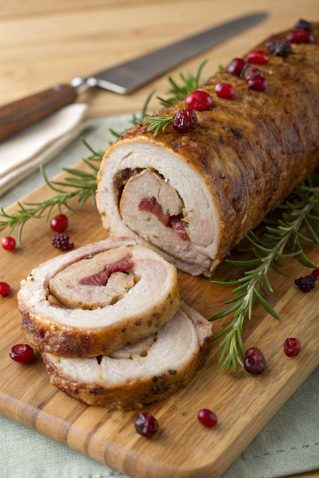 Cranberry Stuffed Turkey Breast Recipe