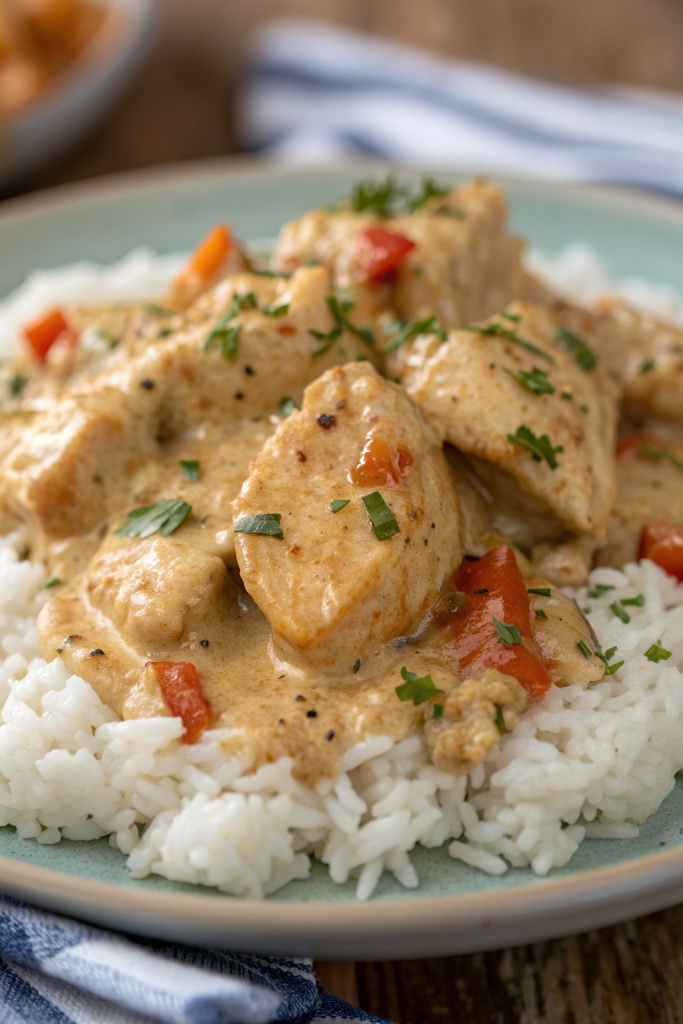 Creamy Smothered Chicken and Rice Recipe