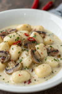 Creamy Spinach Mushroom Gnocchi with Smoked Paprika