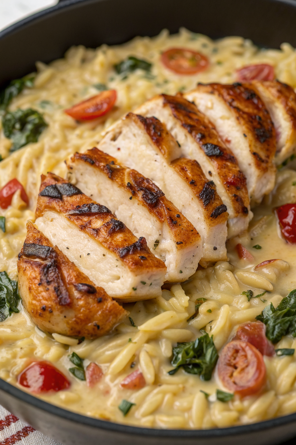 Creamy Tuscan Chicken Orzo Recipe