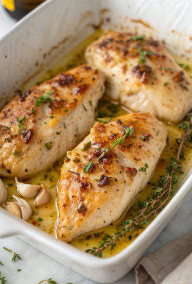 Garlic Butter Baked Chicken Breast Recipe