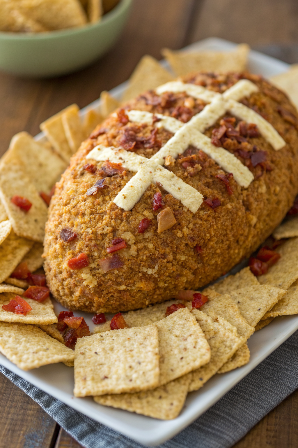 Jalapeno Popper Football Cheese Ball Recipe