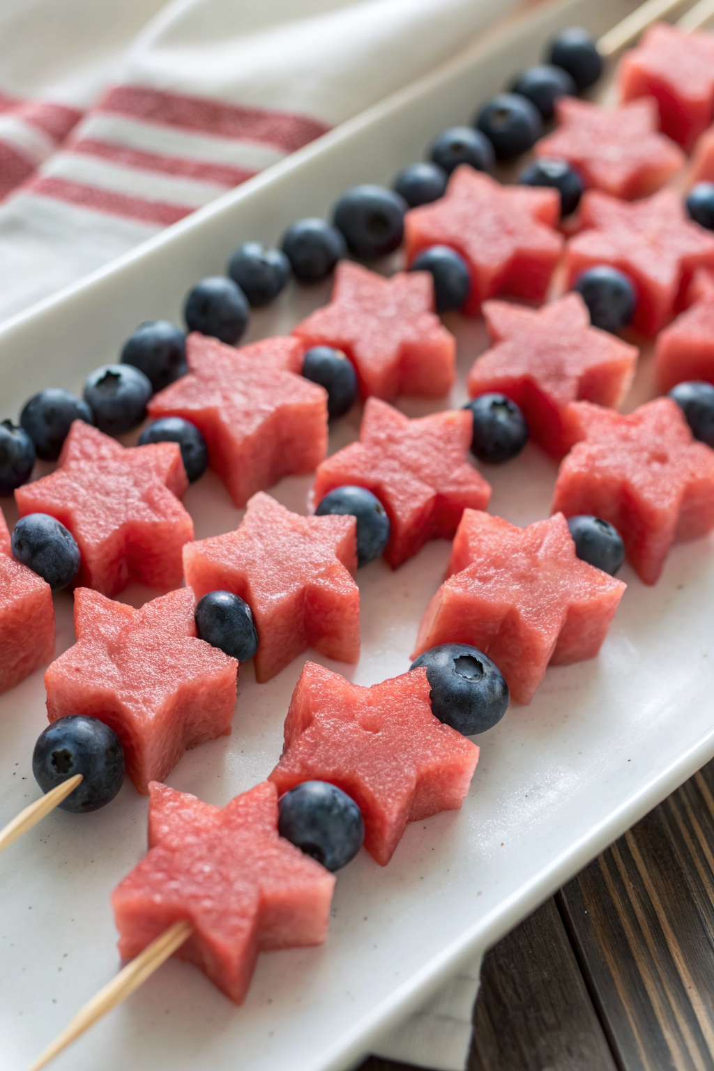 Patriotic Fruit Kabob Skewers Recipe
