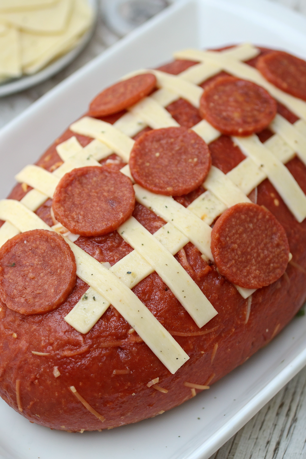 Pepperoni Football Cheese Ball Recipe