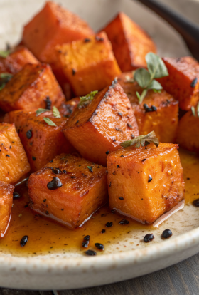 Roasted Sweet Potatoes with Cinnamon & Honey Recipe