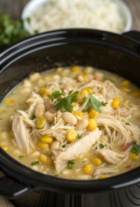 Slow Cooker Creamy White Chicken Chili Recipe