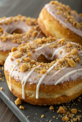 Apple Cheesecake Buns with Crumble Topping Sweet Glaze