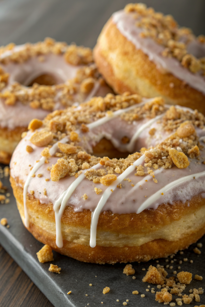 Apple Cheesecake Buns with Crumble Topping Sweet Glaze