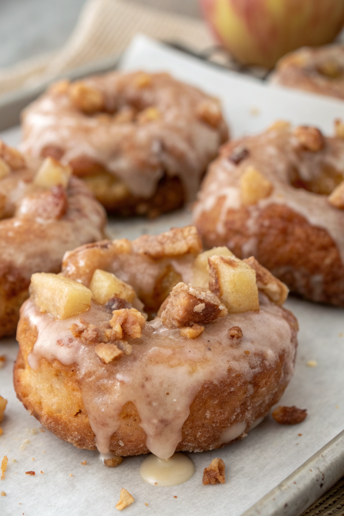 Baked Apple Fritters with Glaze