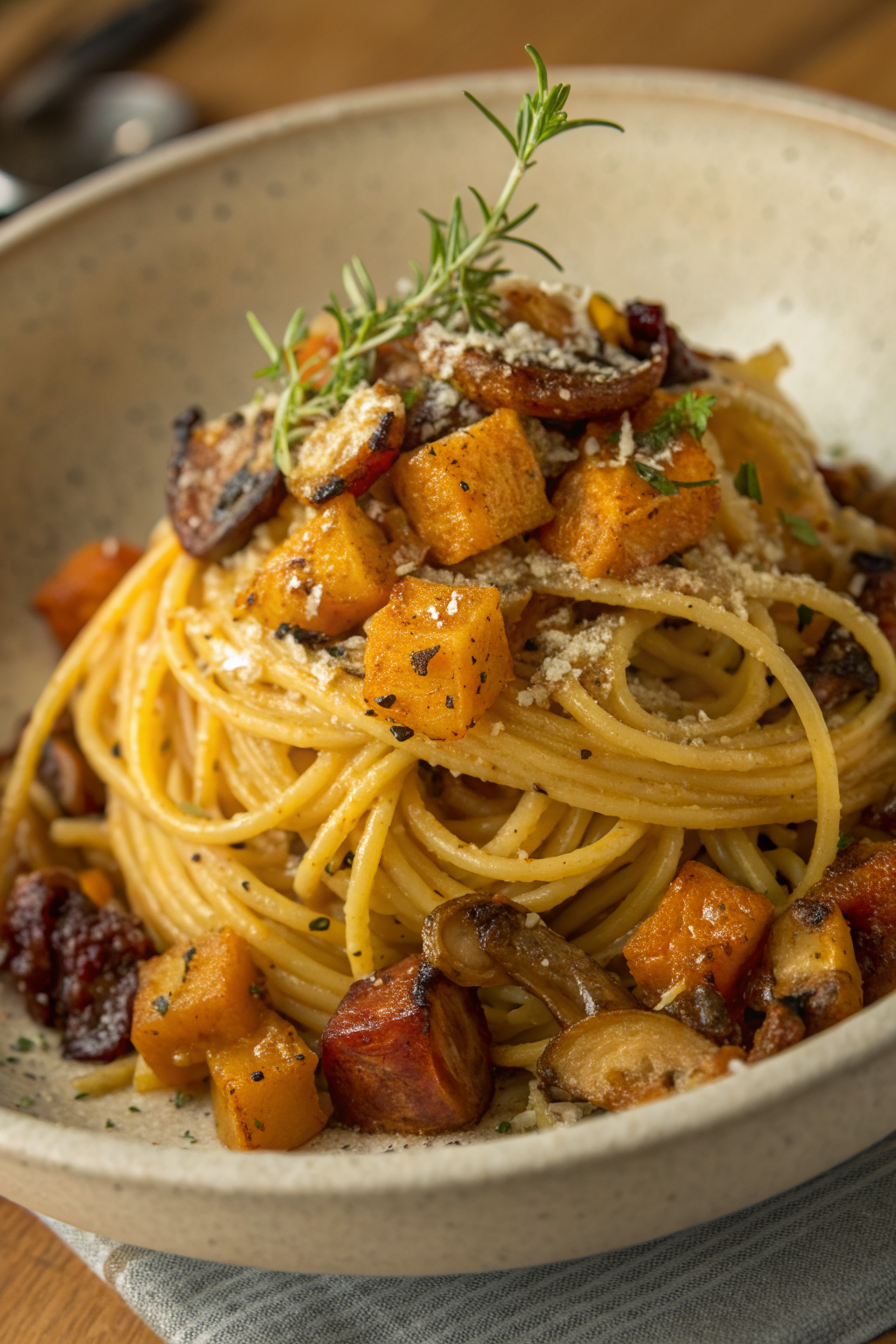 Creamy Lemon Butternut Squash Pasta Recipe