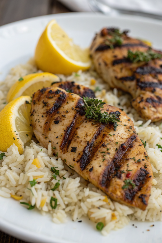 Greek Chicken and Lemon Rice Recipe