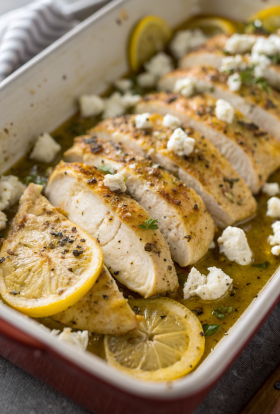 Greek Chicken with Lemon and Feta Recipe