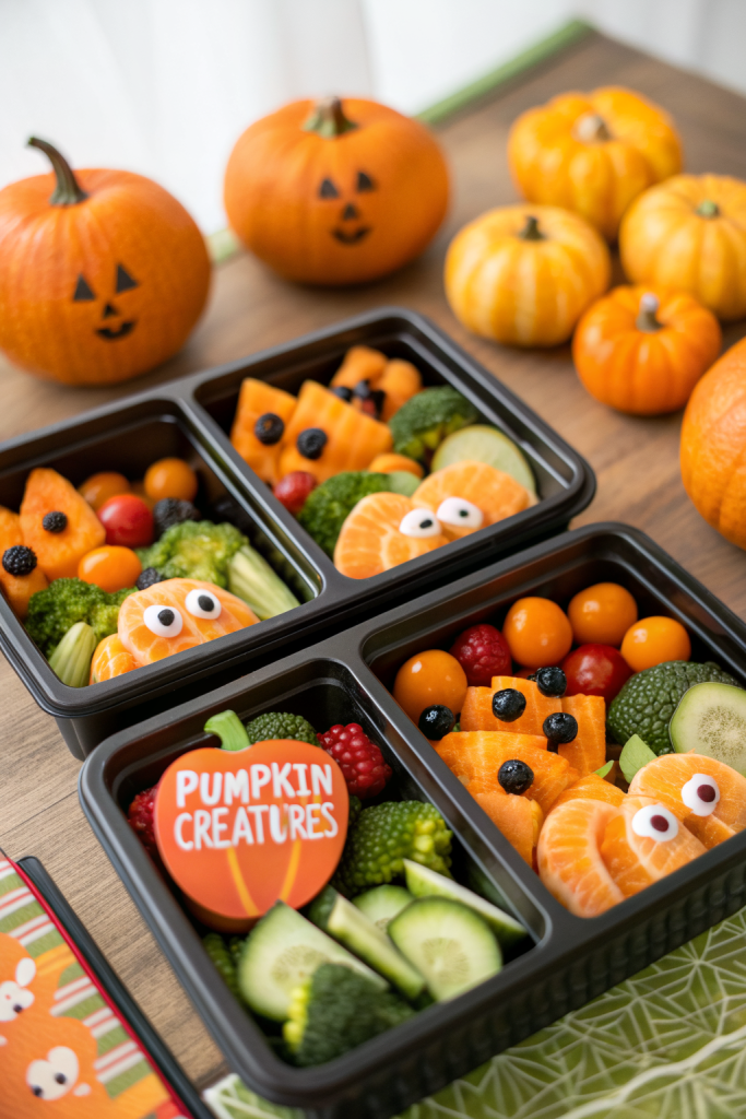 Halloween Fruit and Veggie Tray Idea