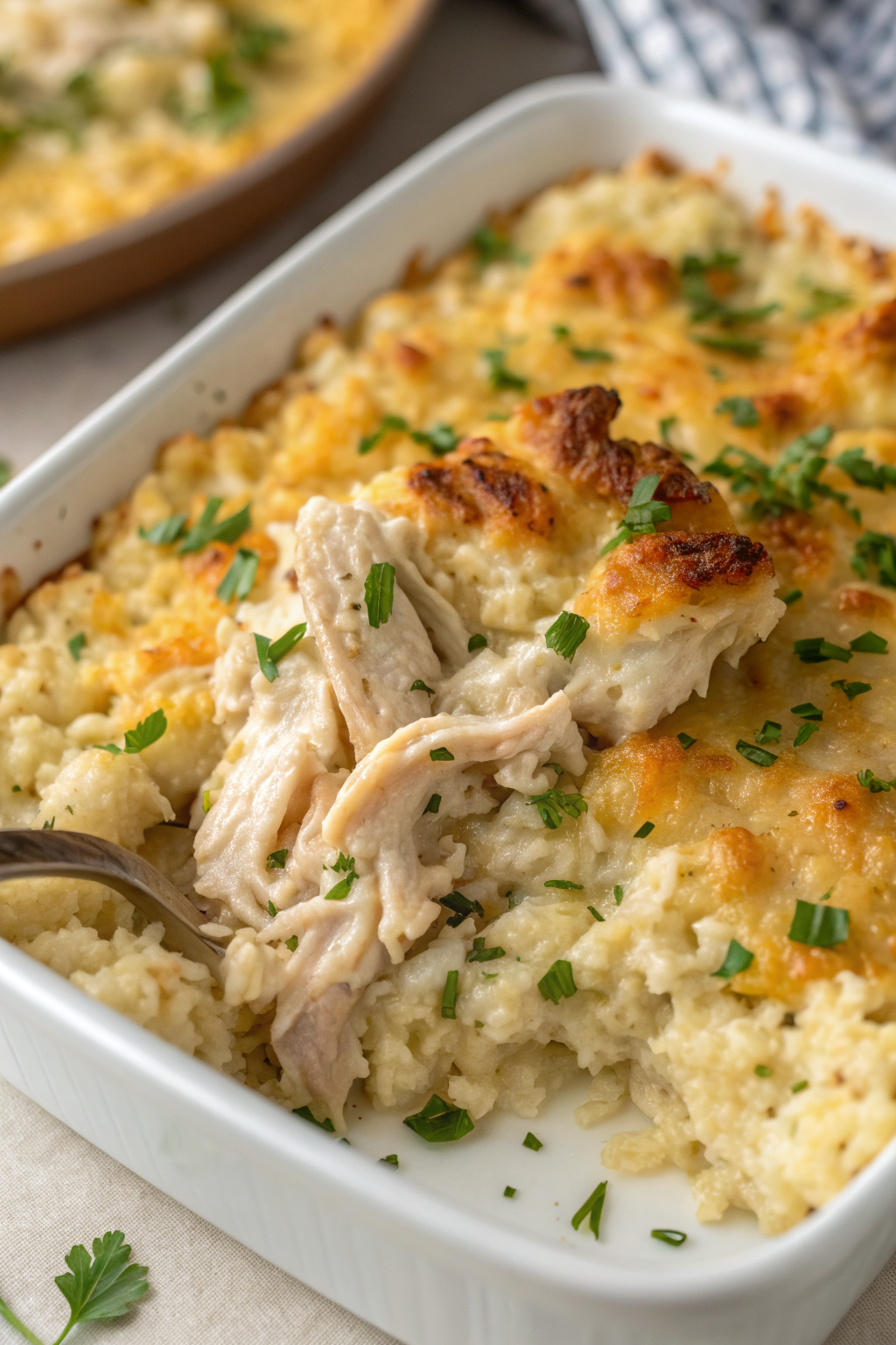 Healthy Chicken Cauliflower Rice Casserole Recipe