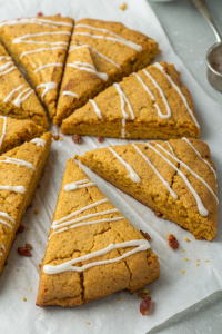 Healthy Pumpkin Scones Recipe with Maple Glaze