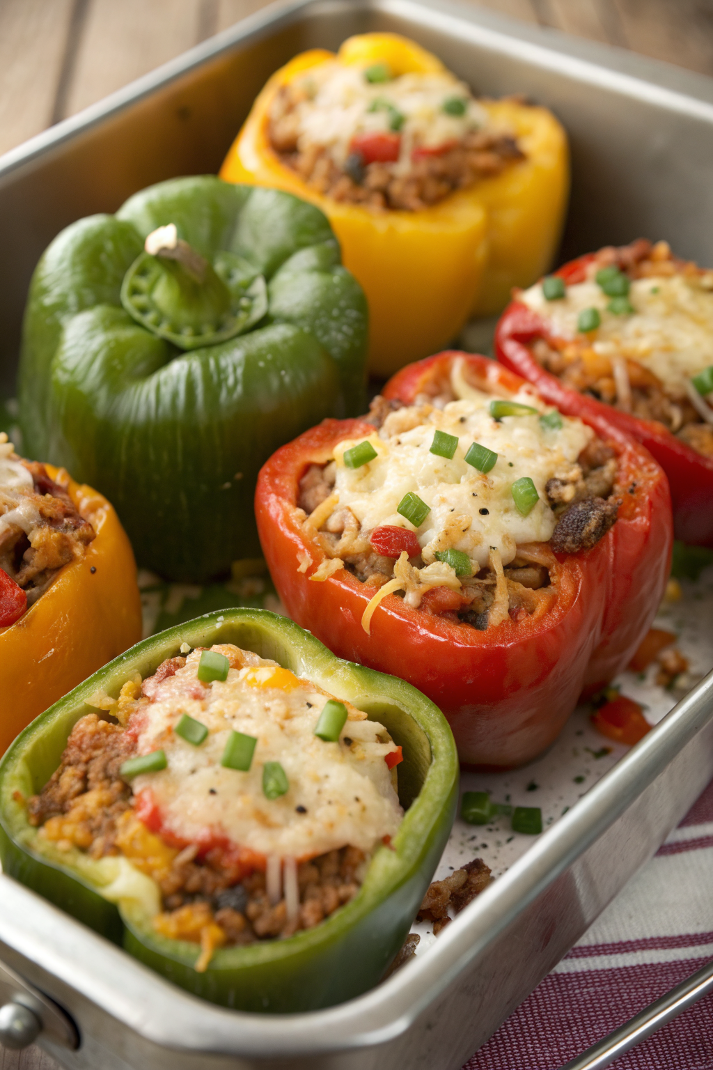 Stuffed Bell Peppers with Rice and Veggies