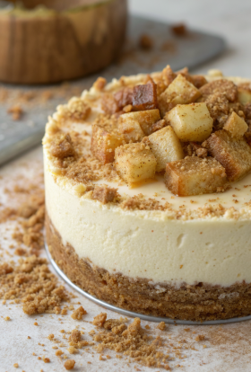 Vegan Apple Crumble Cheesecake Recipe
