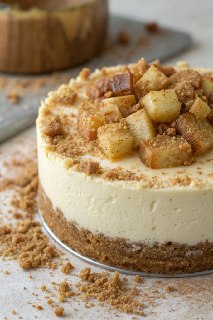 Vegan Apple Crumble Cheesecake Recipe